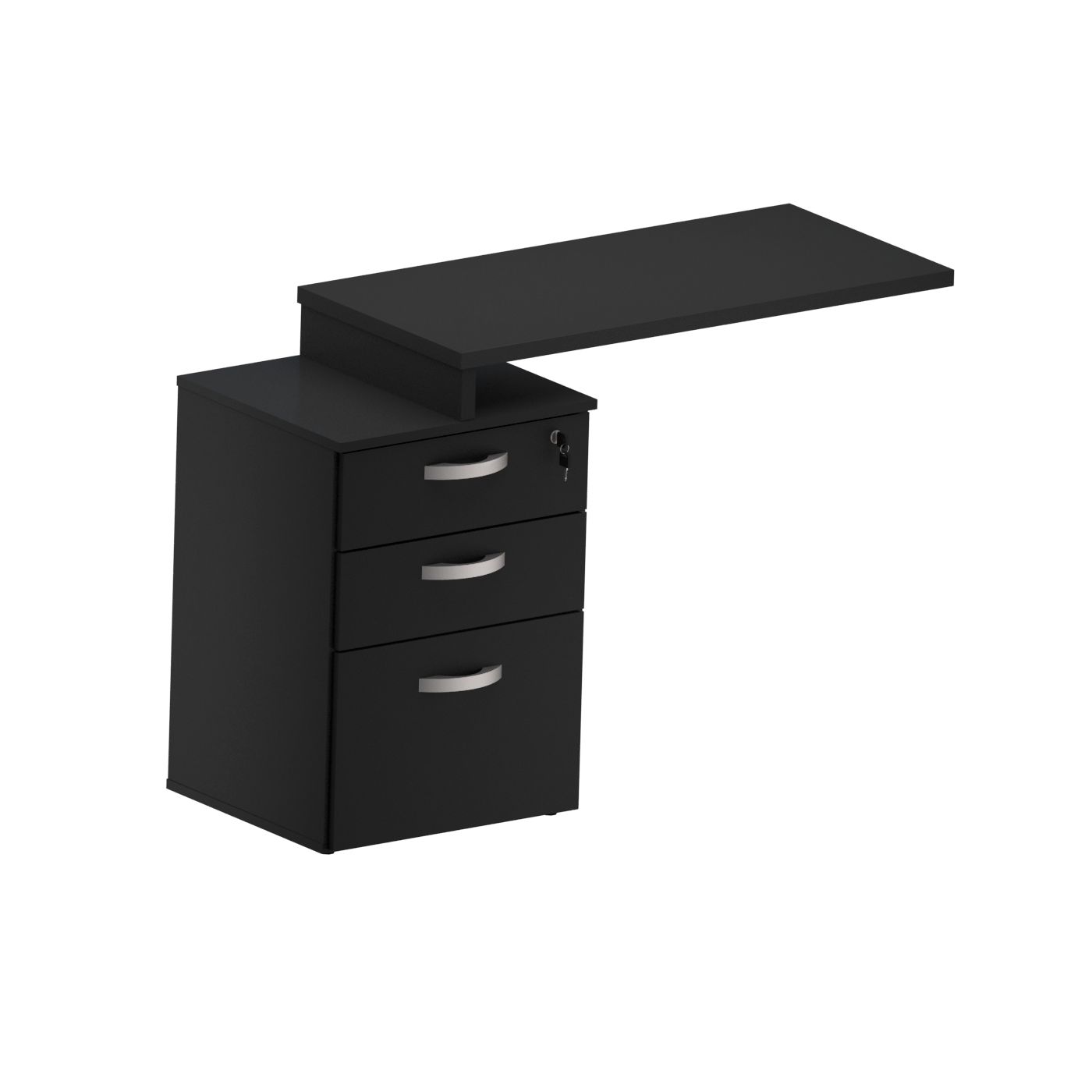 MESA AUXILIAR PEDESTAL 3 GAV. PRETO M25 900X755X420 331080125004