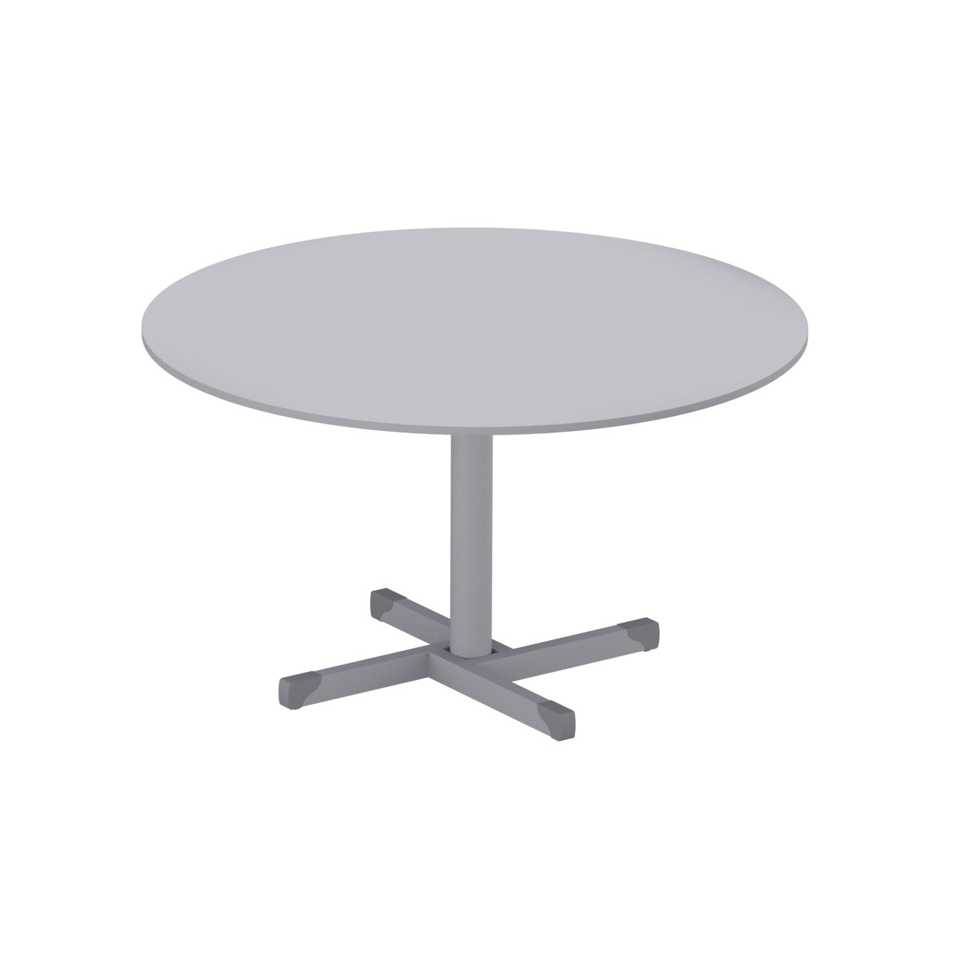 MESA DE REUNIÃO REDONDA COM ABAS CINZA 15MM 1200X750 333010315001