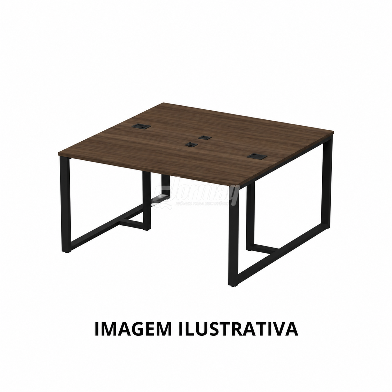 MESA COMPONIVEL BERLIM CENTRAL M25 NOGAL/PRETO 1200X1200 331095225008
