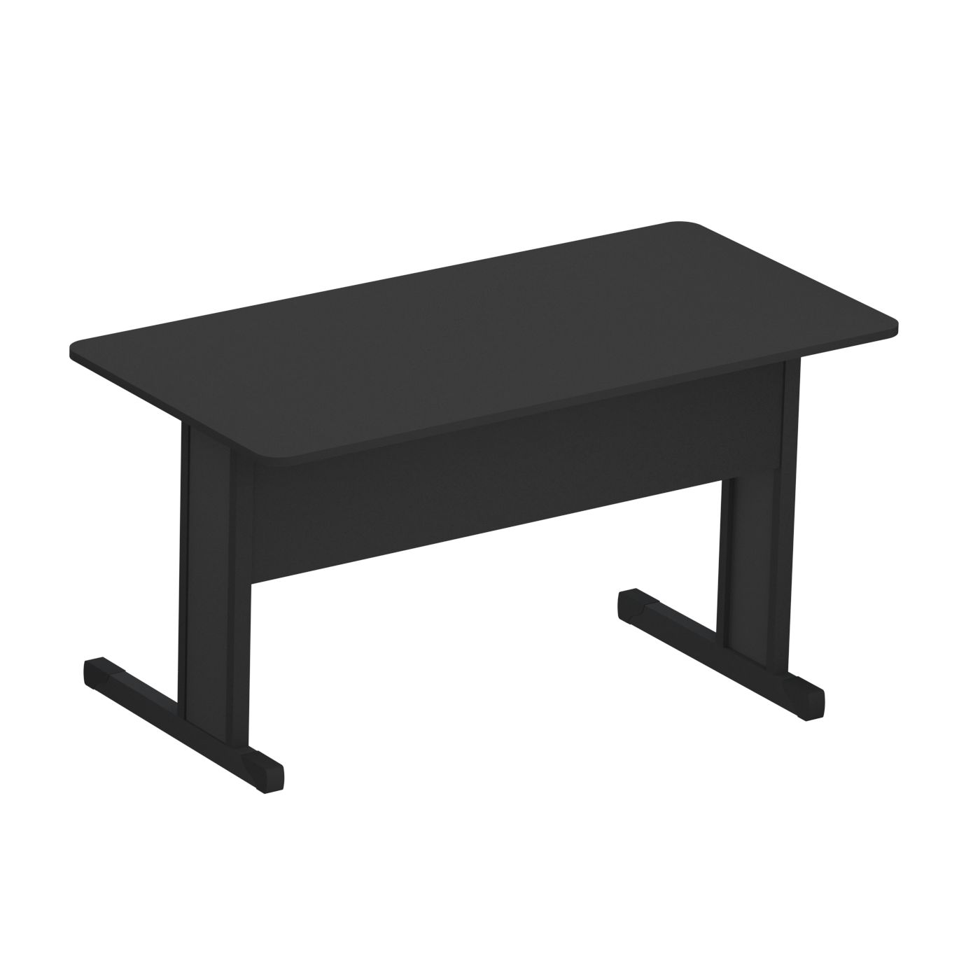 MESA RETA PRETO 1400X750X600 PÉ METÁLICO 15MM 331040115004
