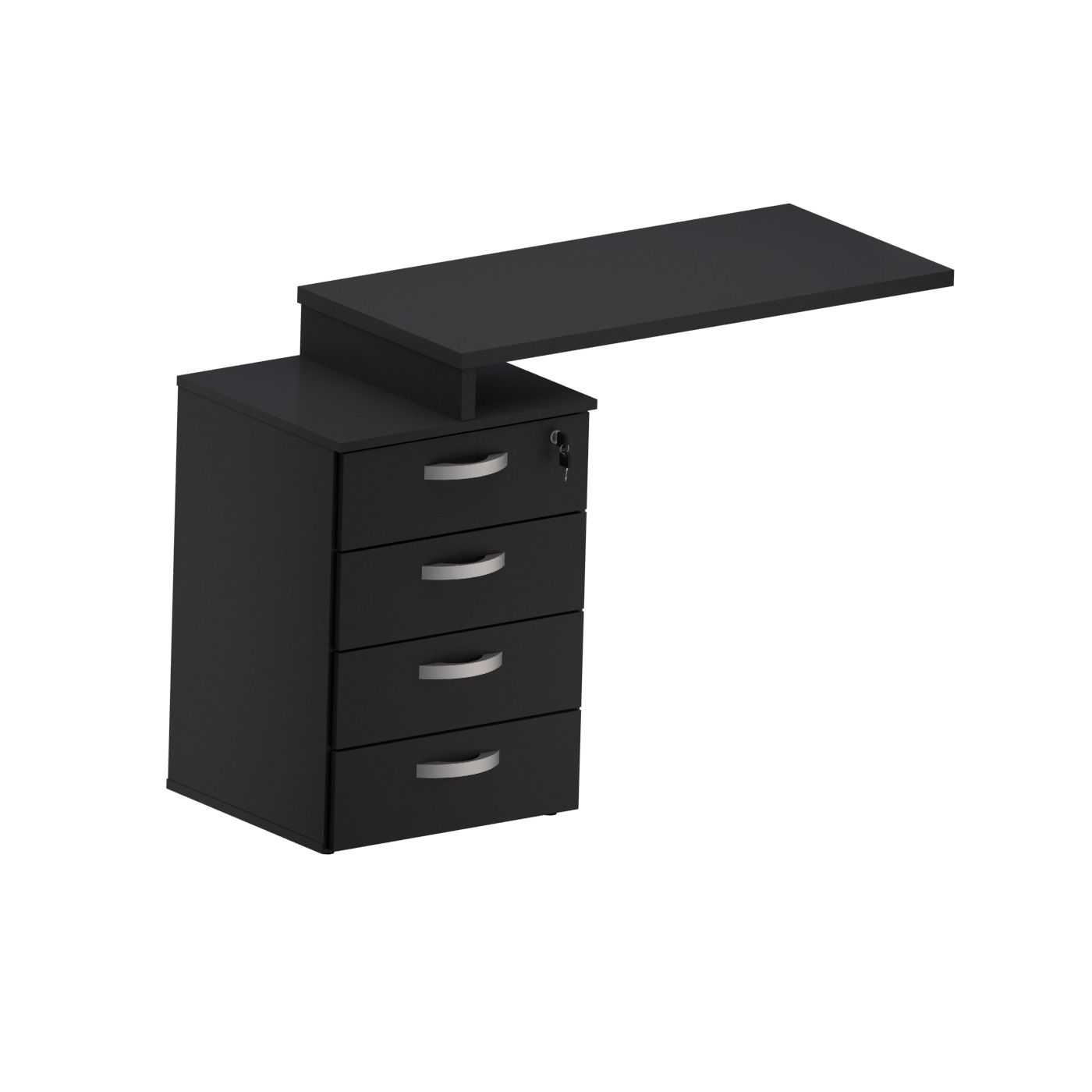 MESA AUXILIAR PEDESTAL 4 GAV. PRETO M25 900X755X420 331080225004