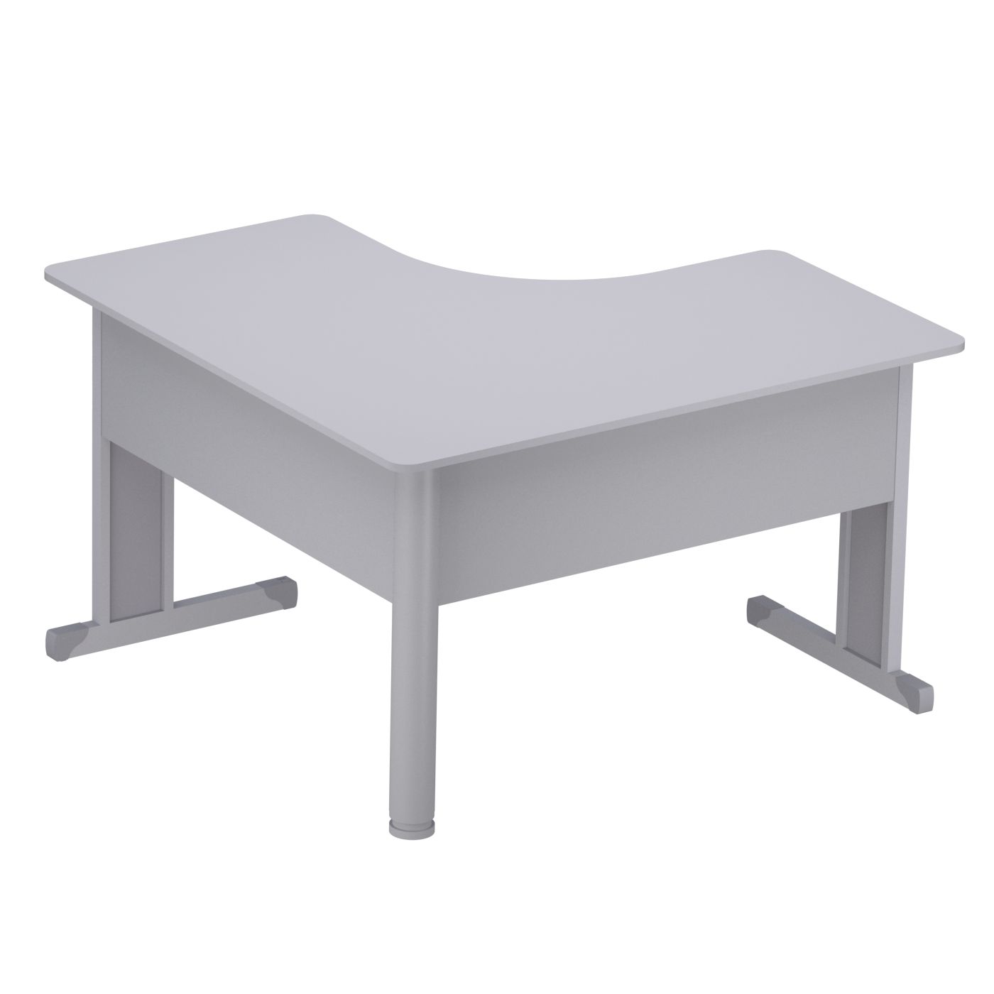 MESA ANGULAR CINZA 1200X1400X750X600 PÉ METÁLICO 15MM 332010115001