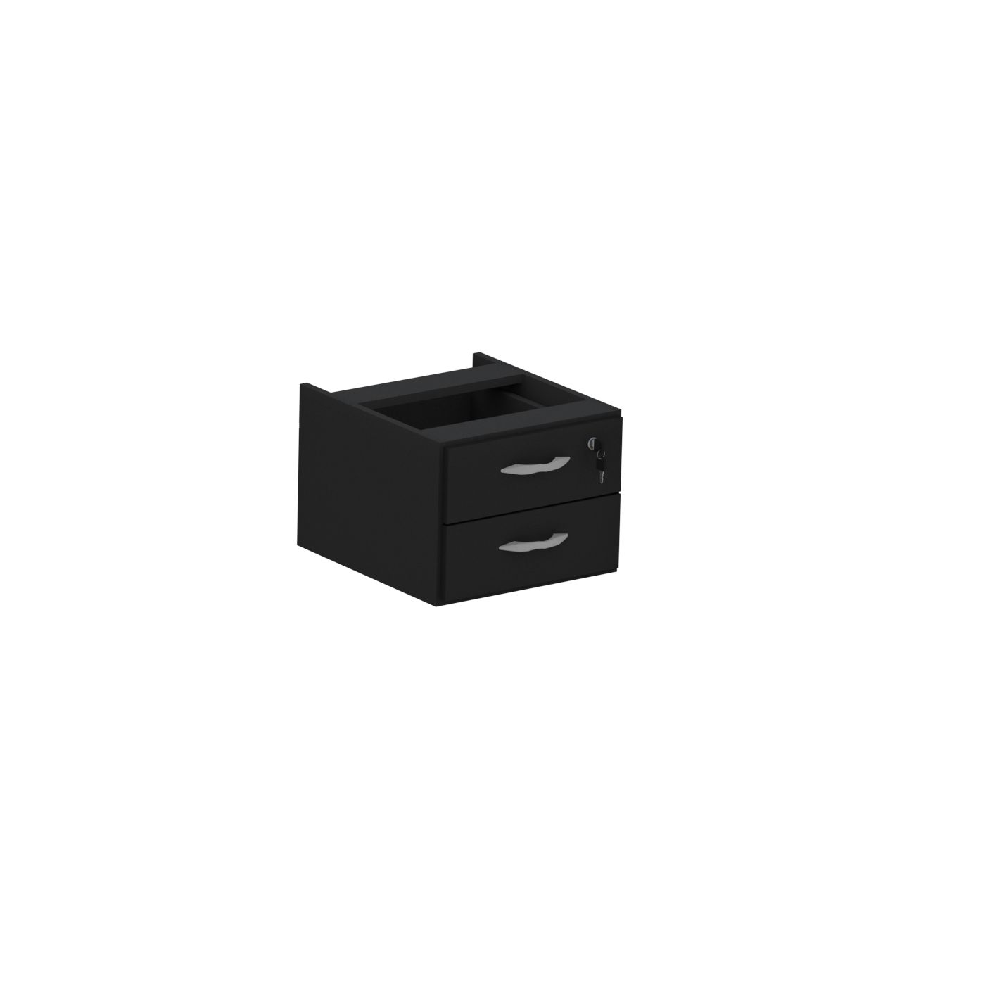 GAVETEIRO SUSPENSO PRETO PARA MESA 15MM 370x280x400 335010015004