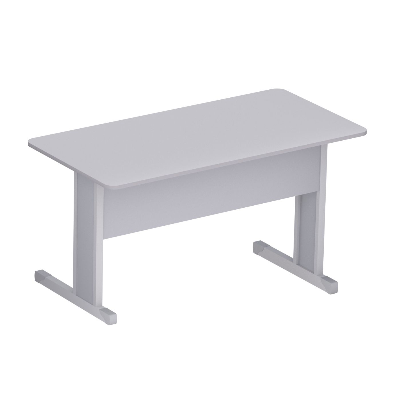 MESA RETA CINZA 1000X750X600 PÉ METÁLICO 15MM 331020115001
